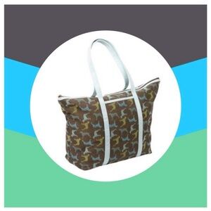 RARE William Wegman designed Crypton luggage grade tote featuring weimaraners